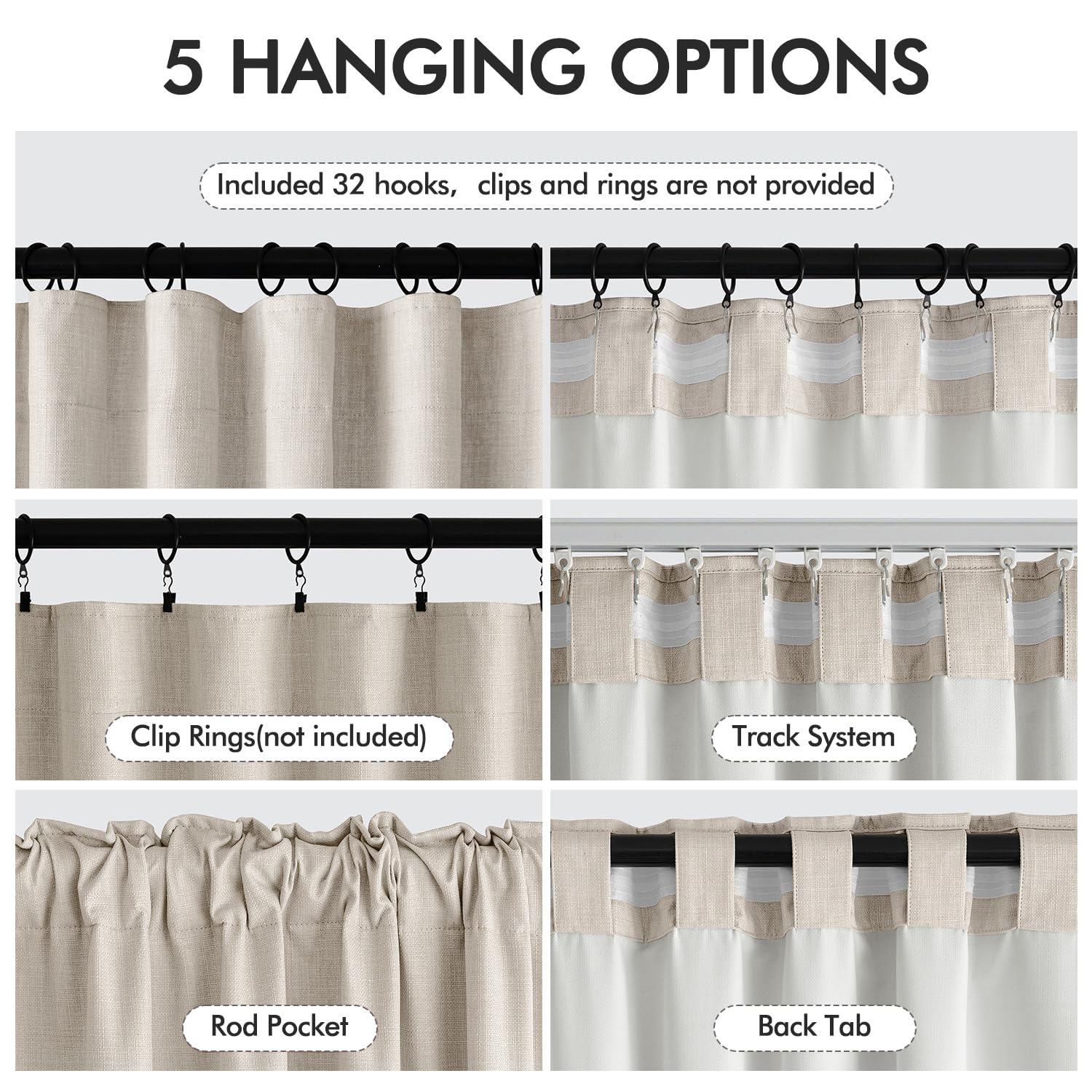 MIULEE beige curtains are easy to care for with ironing and low tumble