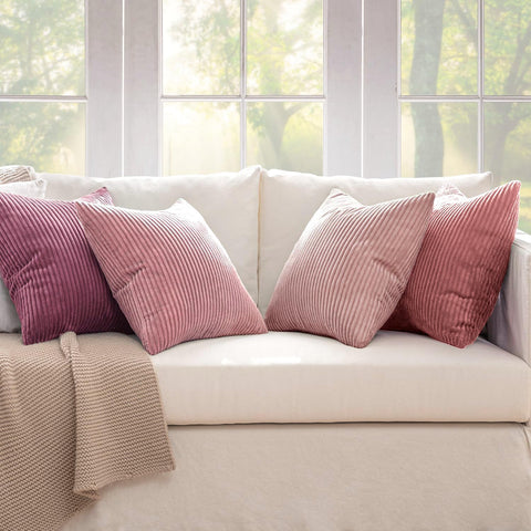 Care instructions for MIULEE pillow covers showing gentle washing options