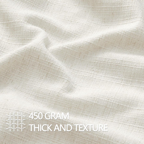 MIULEE thick linen-blend euro sham texture in natural beige.