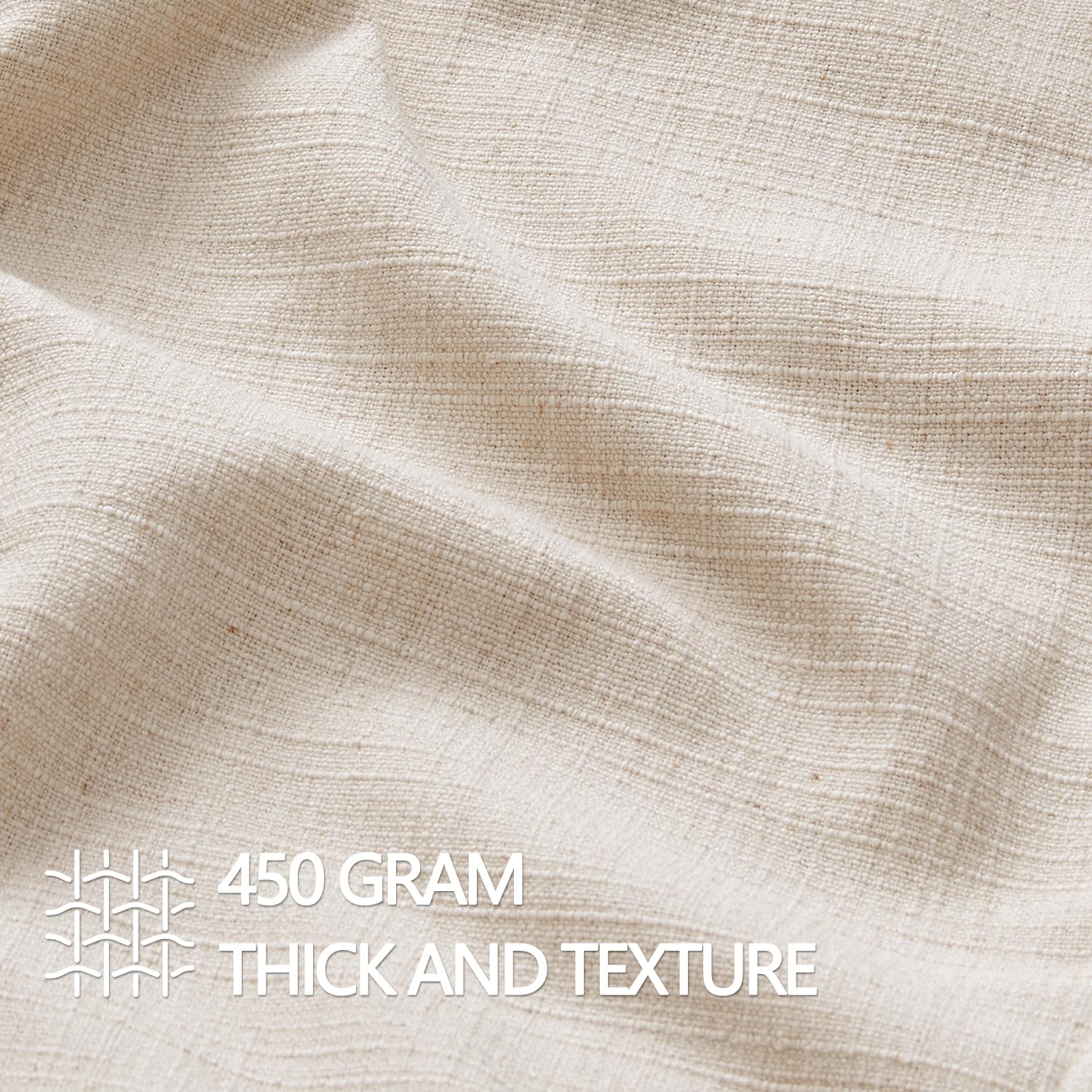 MIULEE thick linen 450gsm sham adds luxurious weight and breathable comfort.