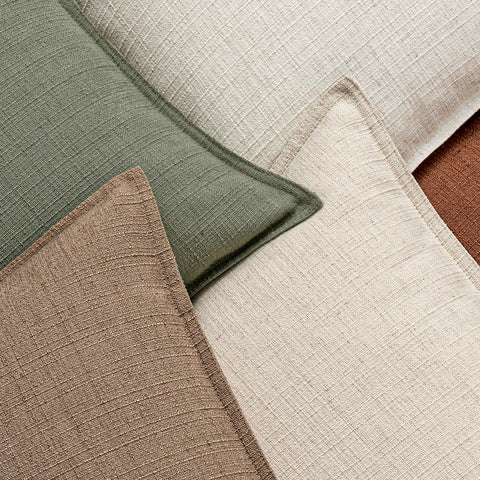 MIULEE flange-edge sham brings boho charm with rustic-yet-elegant appeal.