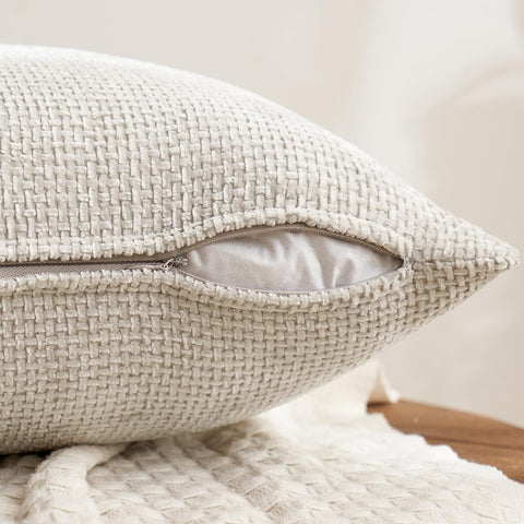 MIULEE farmhouse boho chenille pillow cover for cozy interiors.