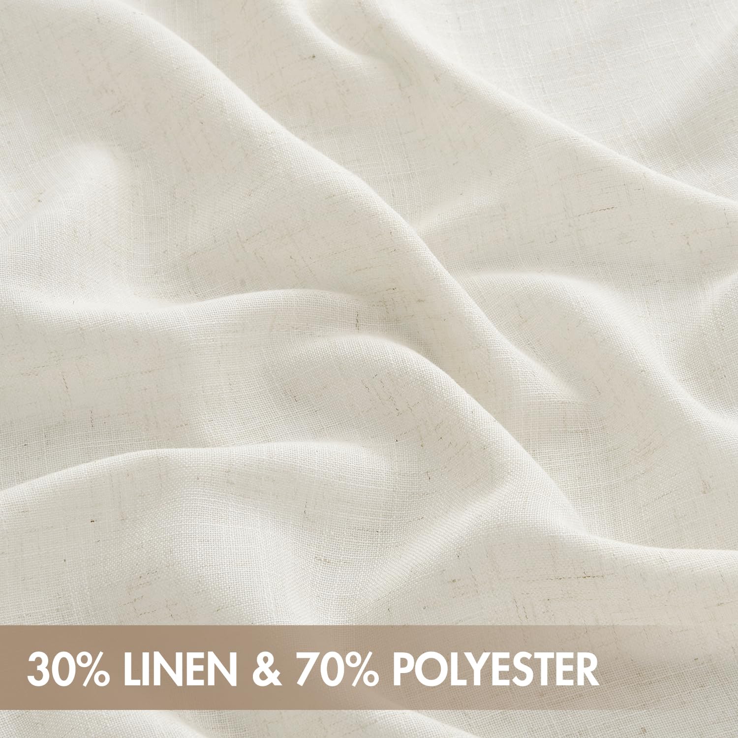 MIULEE farmhouse-style cream curtains add cozy charm to dining or living spaces.