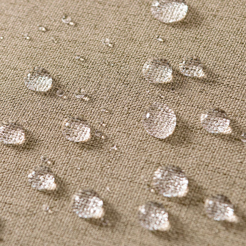 MIULEE solid color light-tan cushion cover matches beige, white, and wood tones