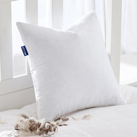MIULEE feather pillow insert front view for sofa styling