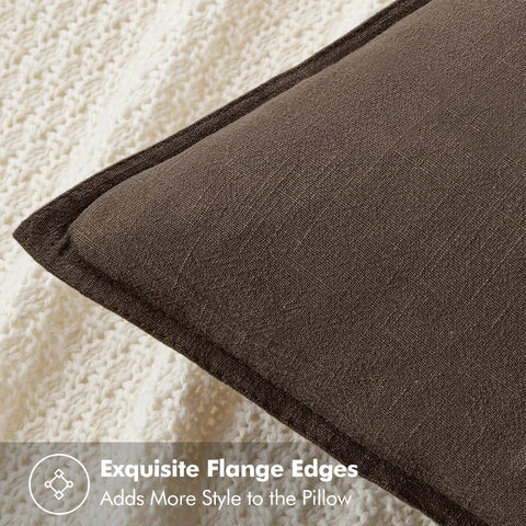 MIULEE flange-edge decorative pillow cover adds chic, timeless accent.