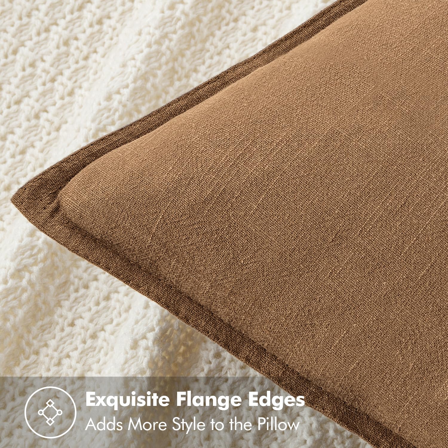 MIULEE pillow cover with flange edge adds timeless charm to seating.
