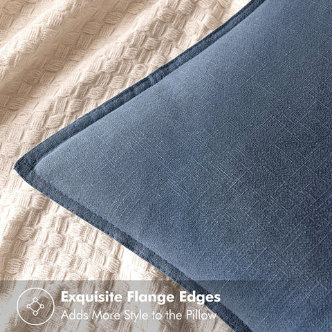 MIULEE pillow cover with flange edge enhances boho farmhouse style on couches