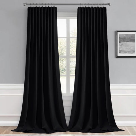 MIULEE floor-to-ceiling curtains create a cohesive, dramatic window look.