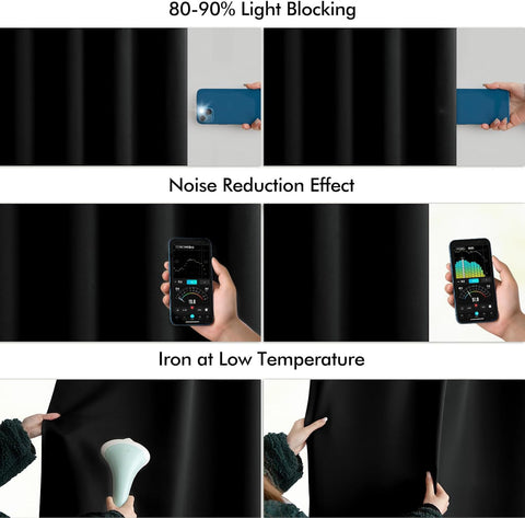 MIULEE floor-to-ceiling blackout drapes block light and glare