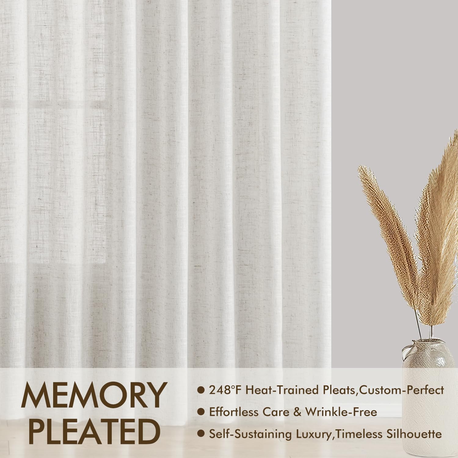 MIULEE floor-to-ceiling drape look adds height and luxury to interiors.