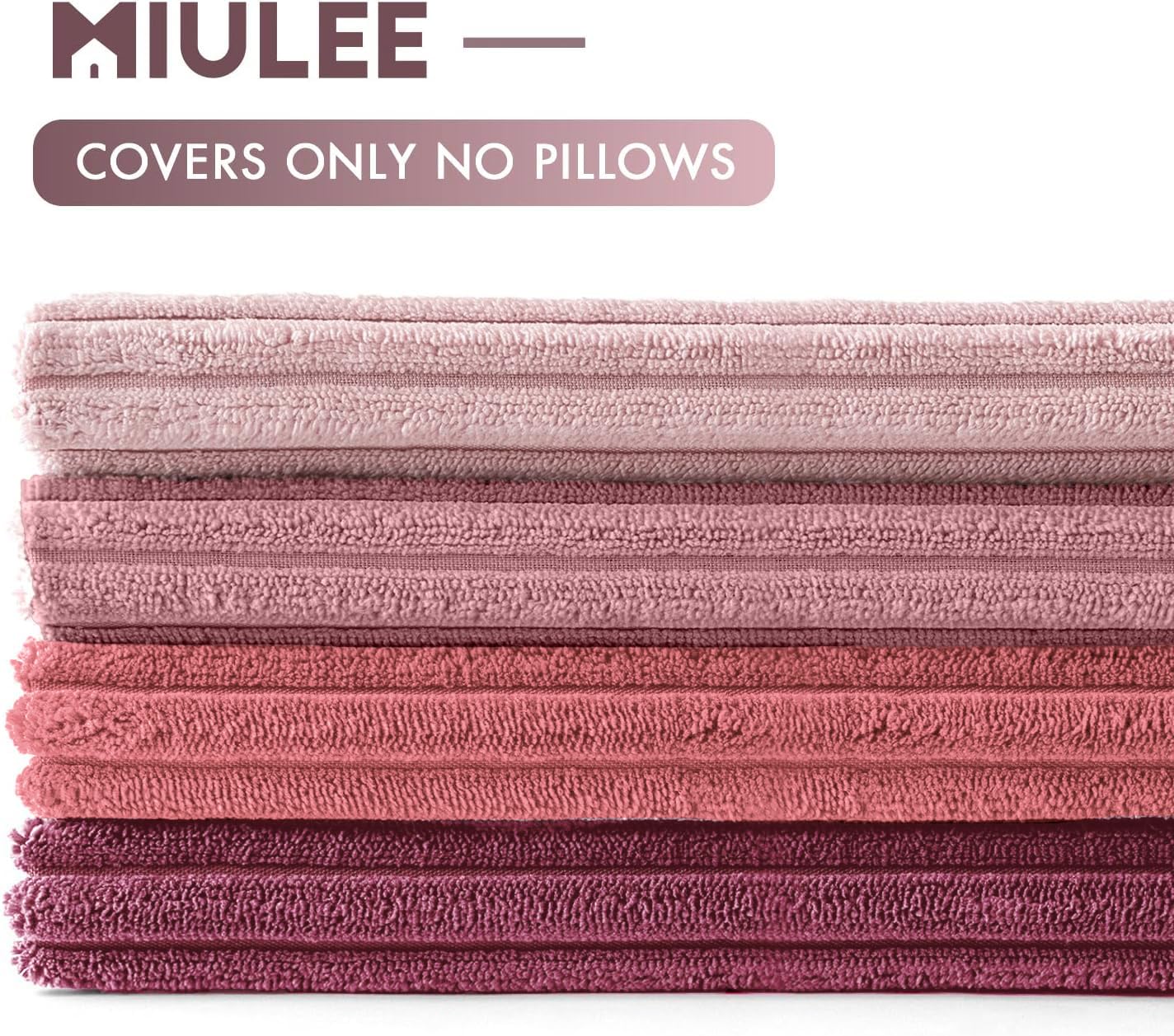 Four-pack MIULEE pillow covers without inserts for versatile styling