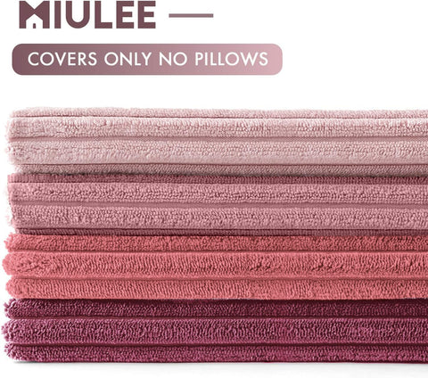 Four-pack MIULEE pillow covers without inserts for versatile styling