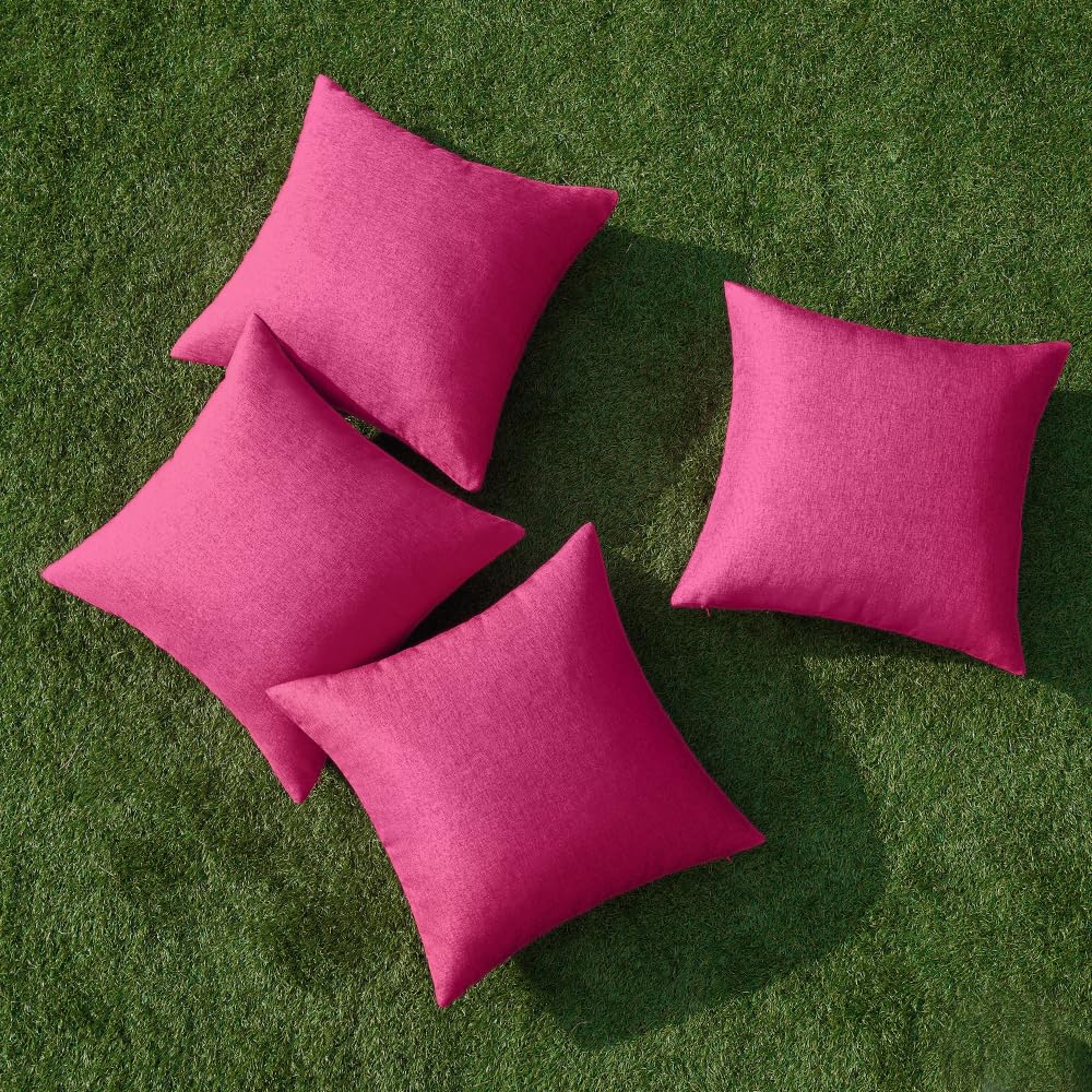 MIULEE four-pack outdoor pillow covers for easy seasonal decor.