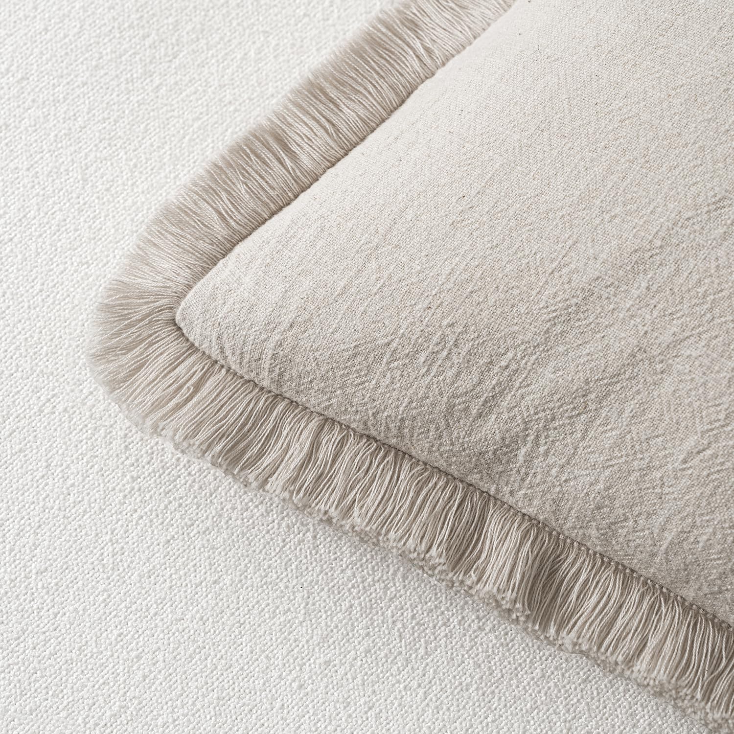 MIULEE fringe-edged pillow cover for boho elegance on sofas