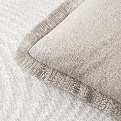 MIULEE fringe-edged pillow cover for boho elegance on sofas