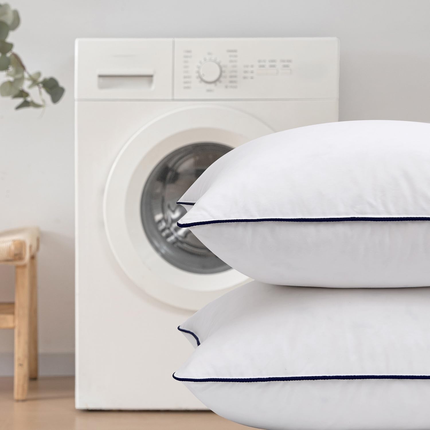 MIULEE goose feather pillow insert care instructions for fluff maintenance