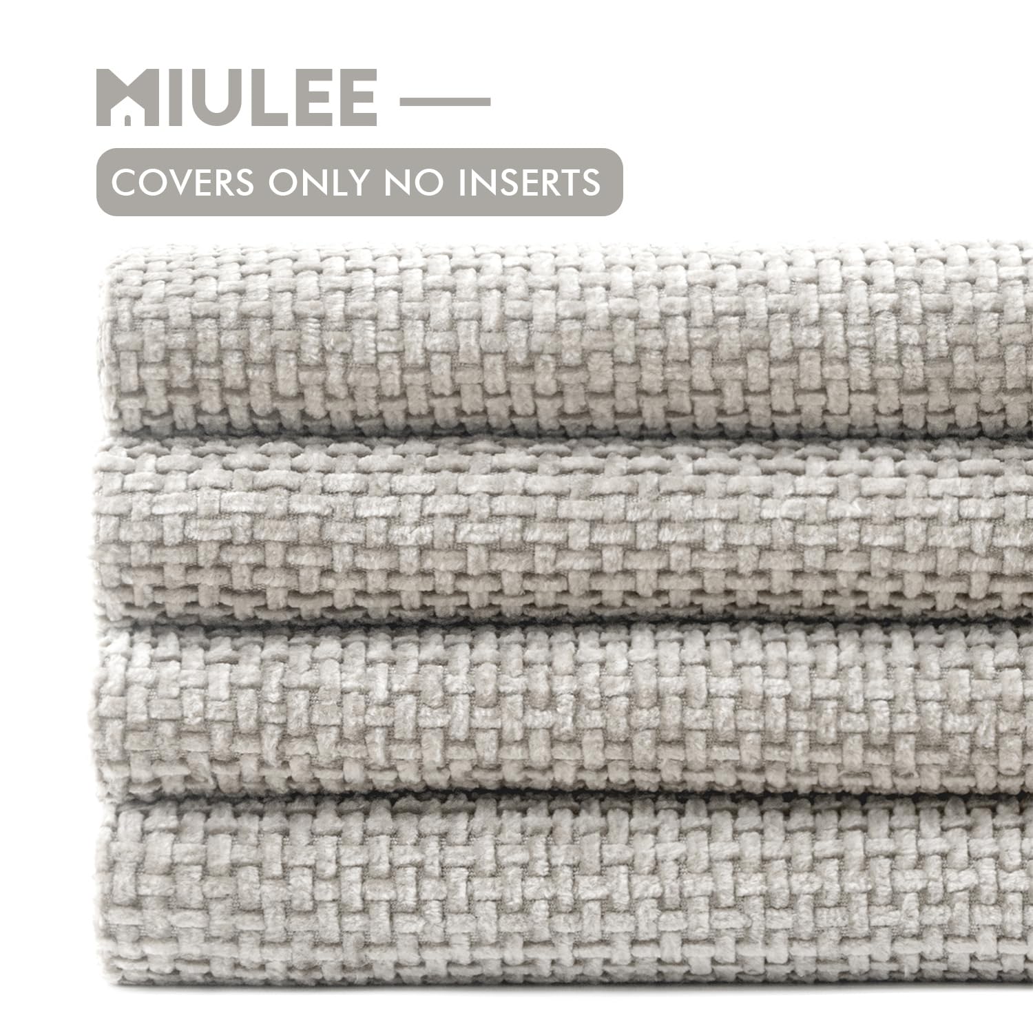 MIULEE gray throw pillow on a sofa enhances cozy vibes