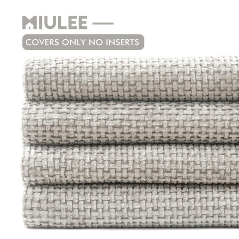 MIULEE gray throw pillow on a sofa enhances cozy vibes