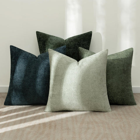MIULEE chenille pillow cover 18x18 with hidden zipper for a sleek look.