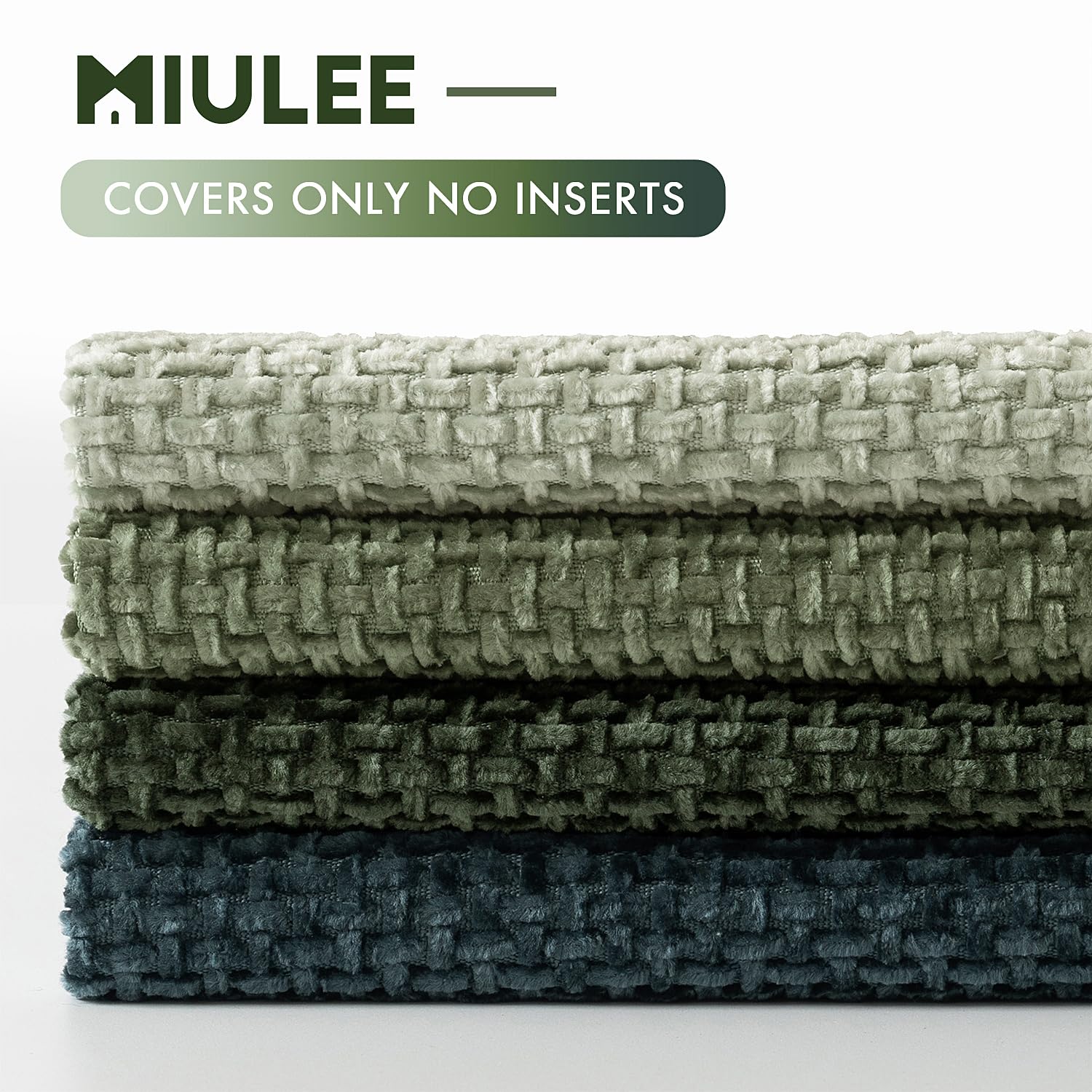 MIULEE pillow covers 18x18 durable chenille for everyday use.
