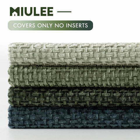 MIULEE pillow covers 18x18 durable chenille for everyday use.
