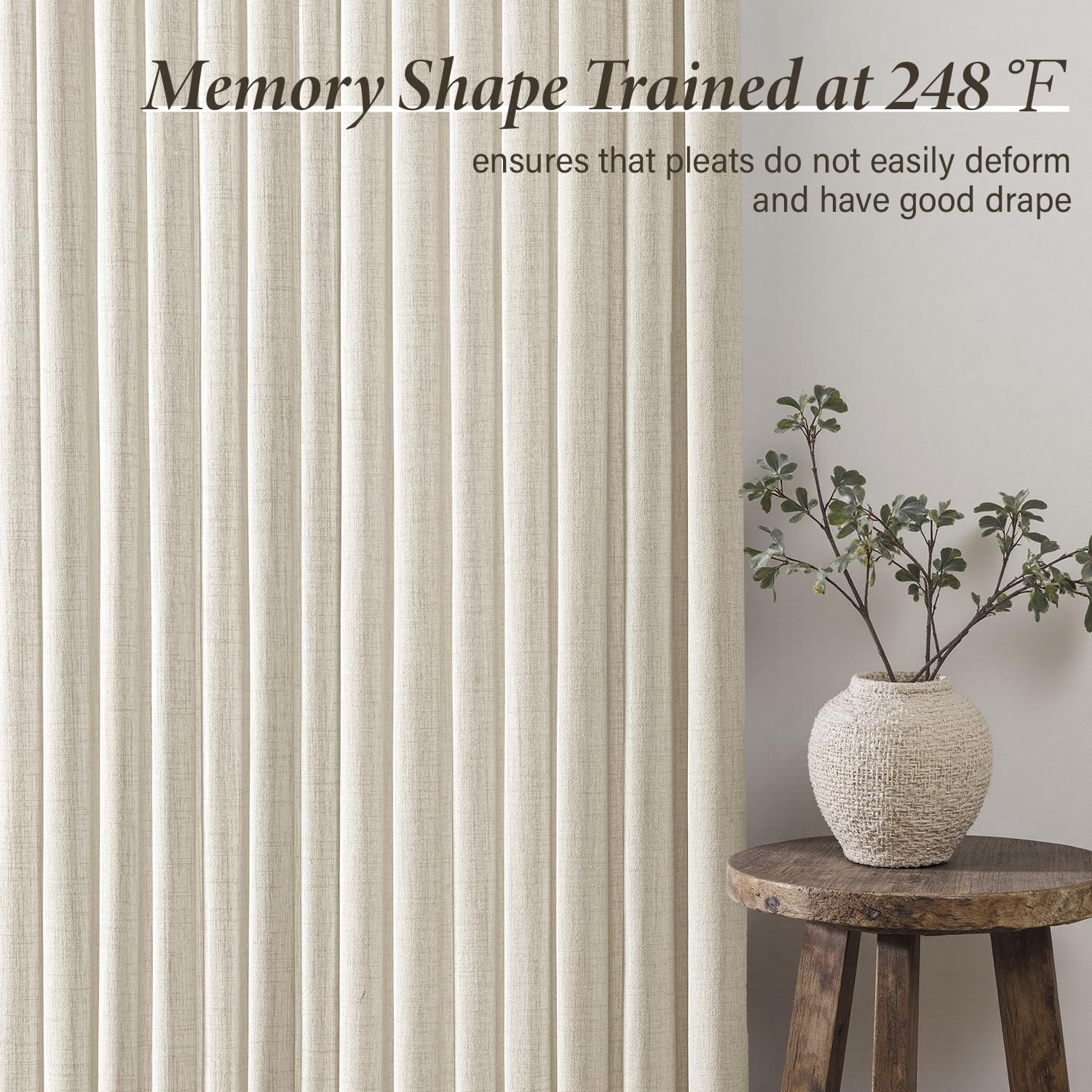 MIULEE heat-set memory pleats keep crisp folds for a polished look.