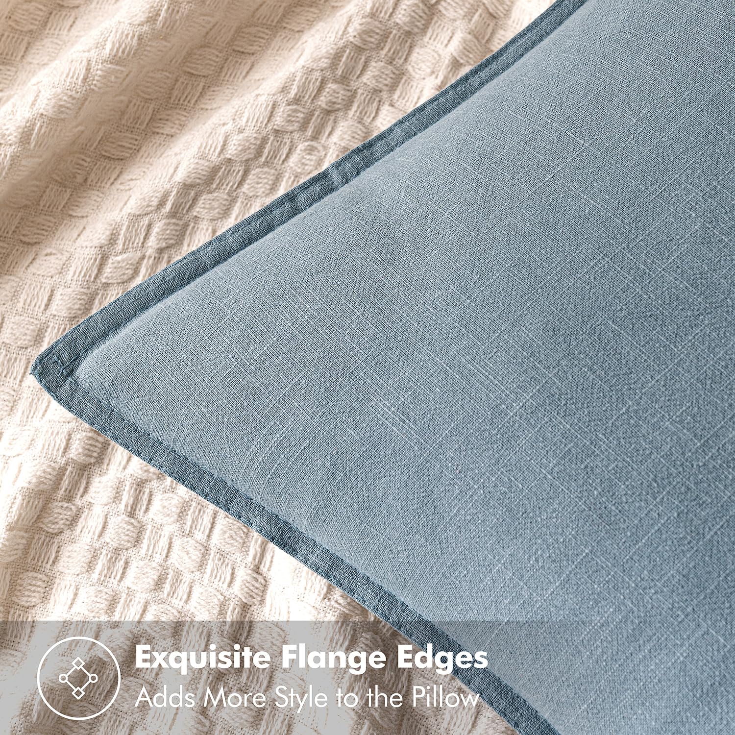 MIULEE hidden zipper back closure on linen pillow cover for clean look