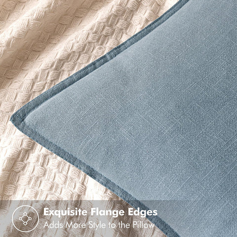 MIULEE hidden zipper back closure on linen pillow cover for clean look