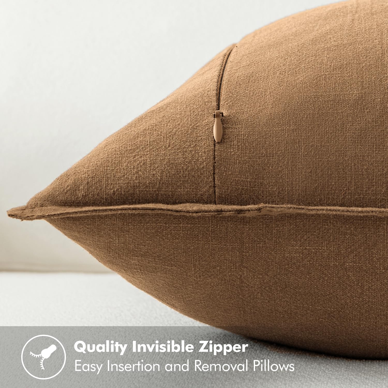 MIULEE pillow cover with hidden zipper for a clean, seamless look.
