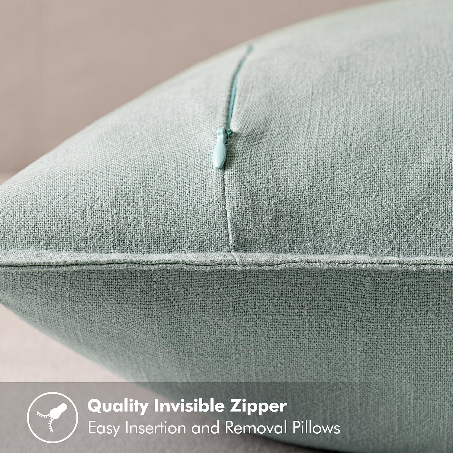 MIULEE hidden zipper pillow cover 20x20 keeps inserts secure and lines tidy
