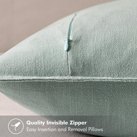 MIULEE hidden zipper pillow cover 20x20 keeps inserts secure and lines tidy