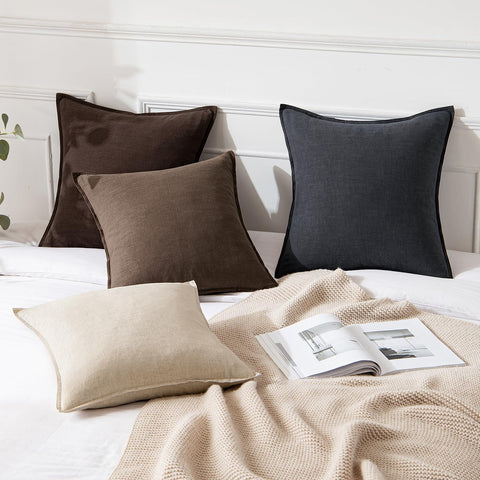 MIULEE hidden zipper pillow cover for easy insertion and clean back view.