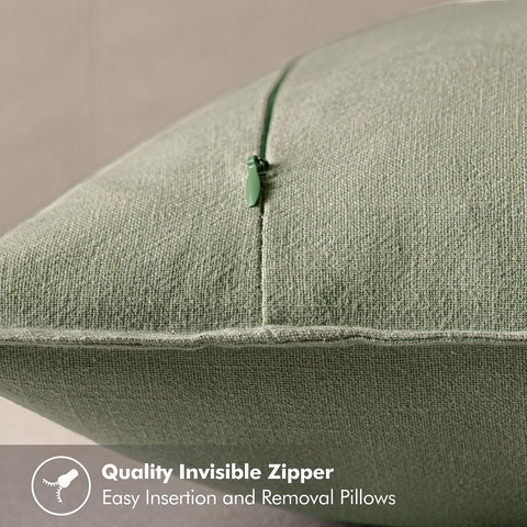 MIULEE pillow cover with hidden zipper for easy insertion and removal.