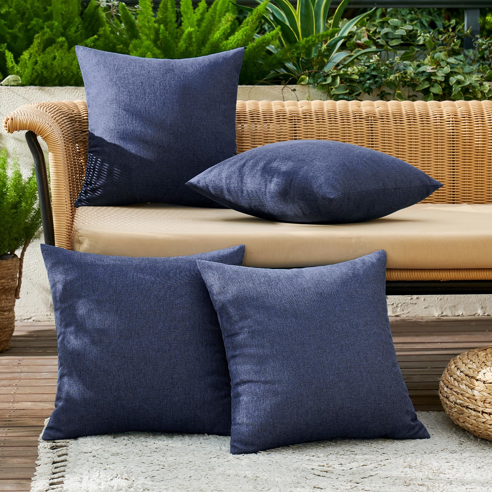 MIULEE hidden zipper pillow cover showing neat, color-matched closure
