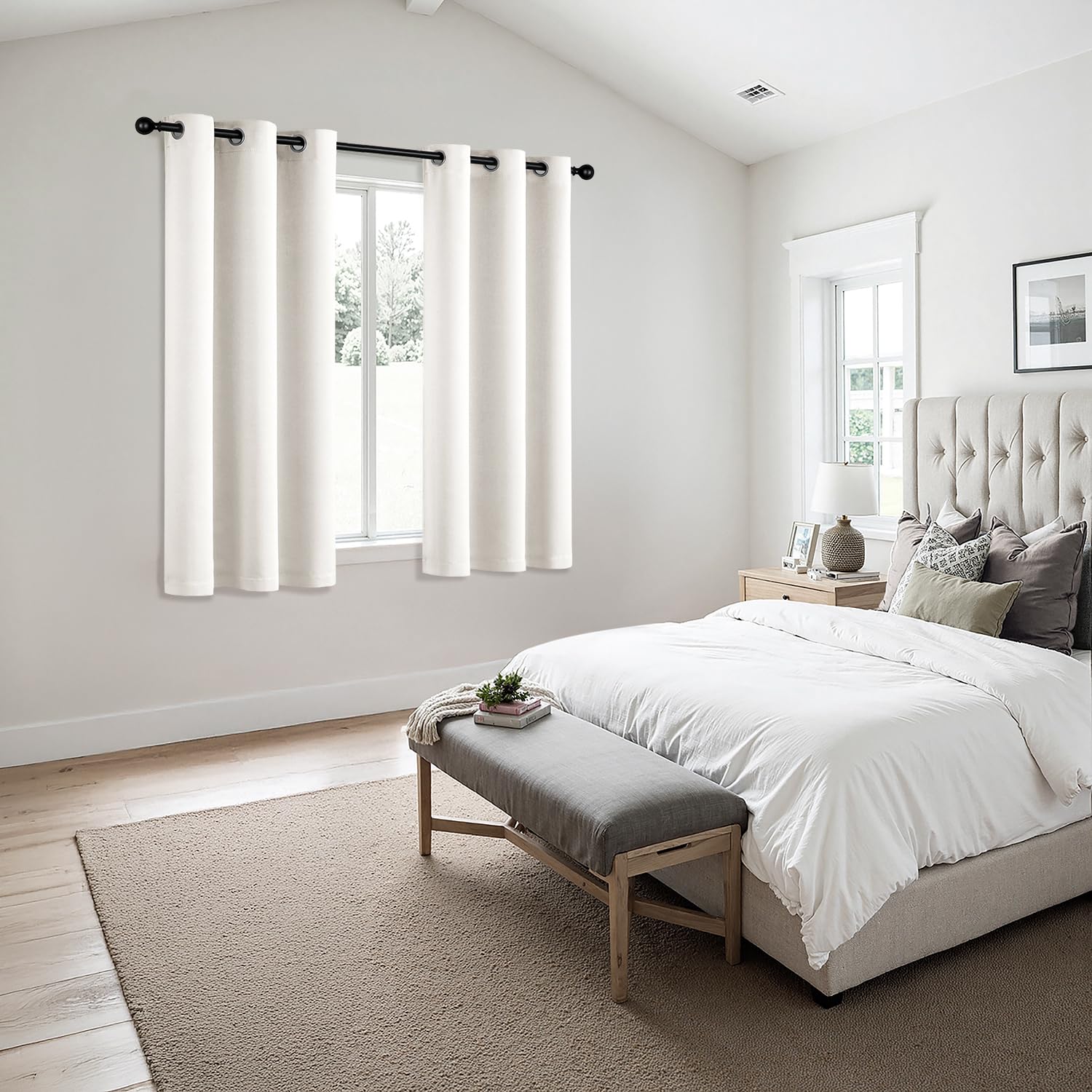 MIULEE Ivory blackout curtains easy care instructions with wash and dry