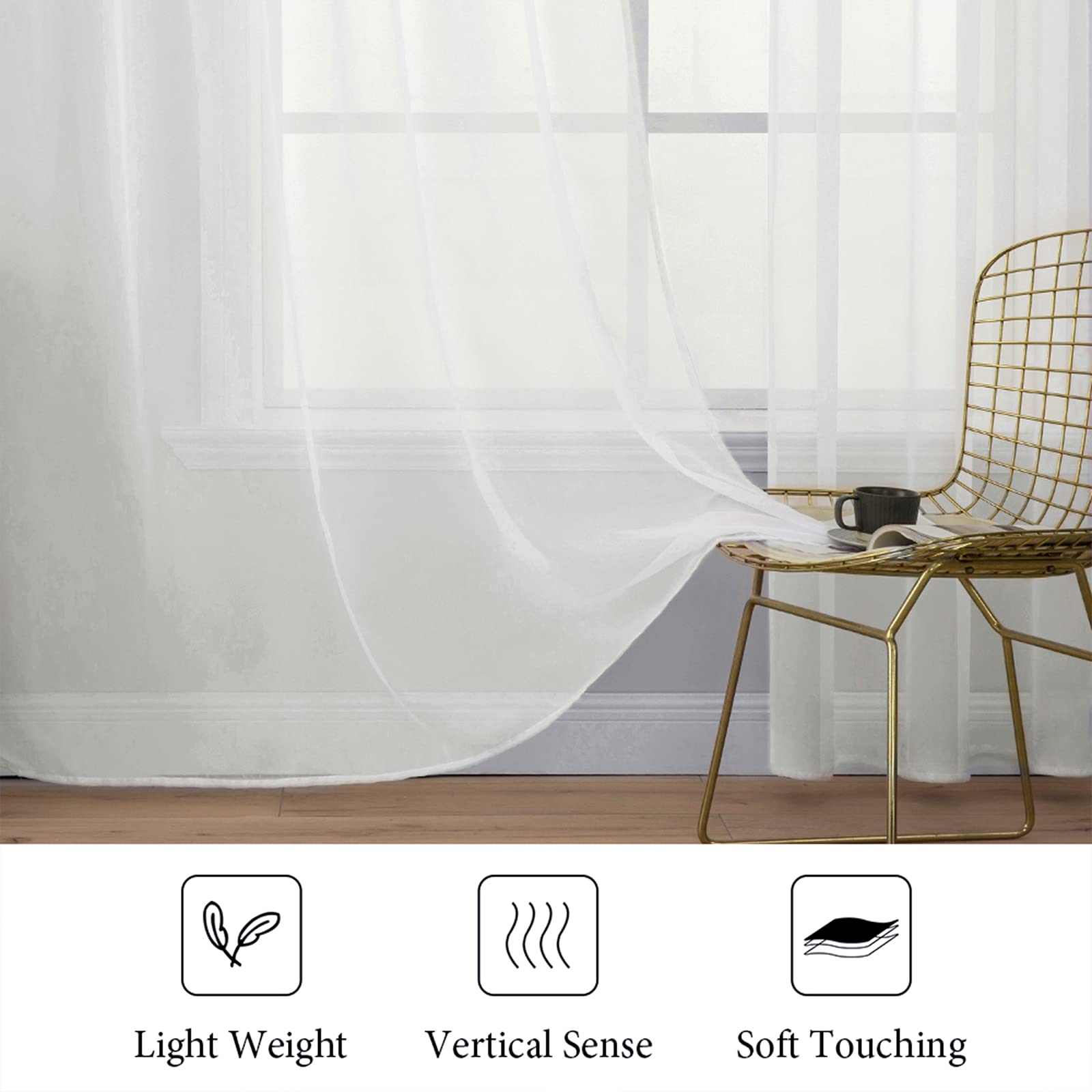 MIULEE soft-light curtain filters daylight for a warm mood.