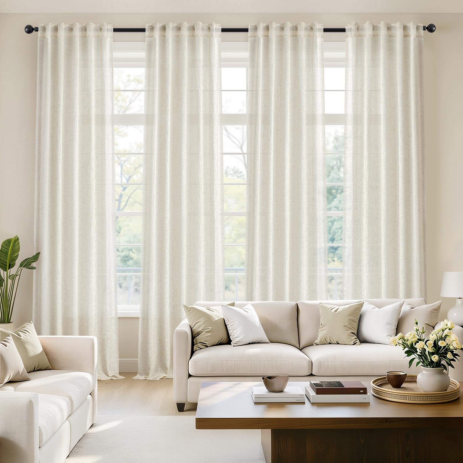 MIULEE linen curtains designed for bedroom drapes with versatile light control.