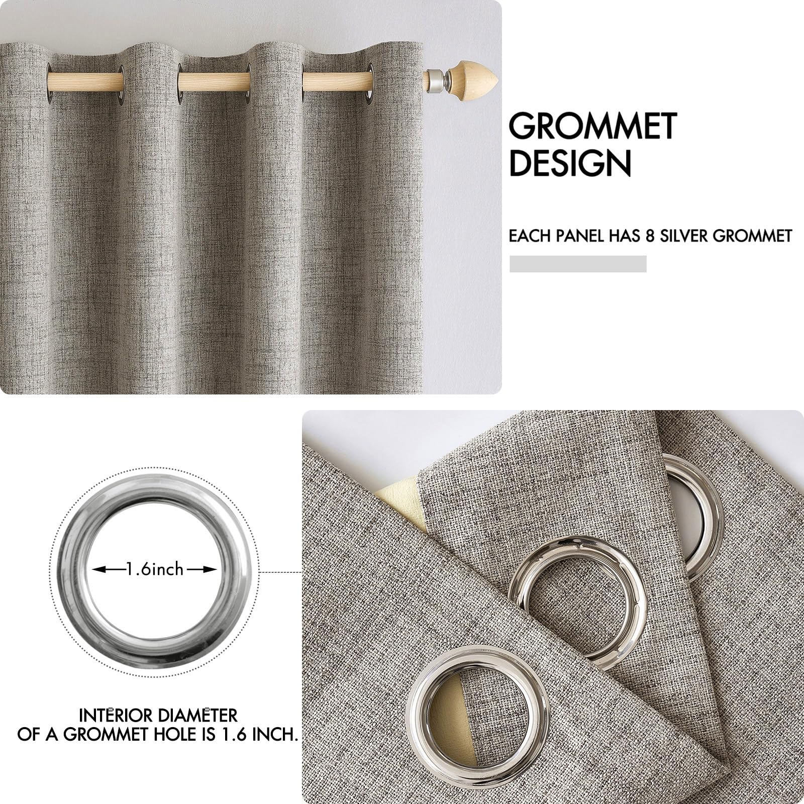 MIULEE greige color fabric complements modern bedrooms and nurseries