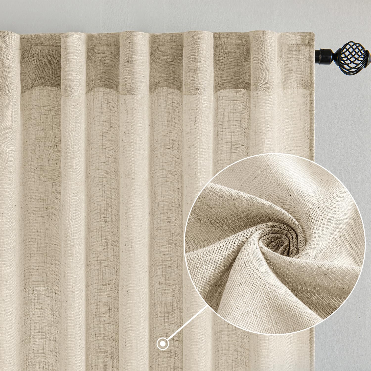 MIULEE linen curtains with soft texture add subtle luxury and warmth.