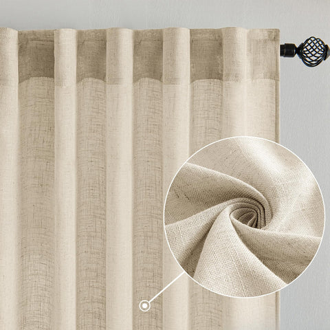 MIULEE linen curtains with soft texture add subtle luxury and warmth.