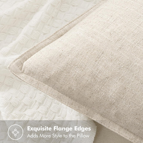 MIULEE euro sham flange edge close-up showing durable stitching