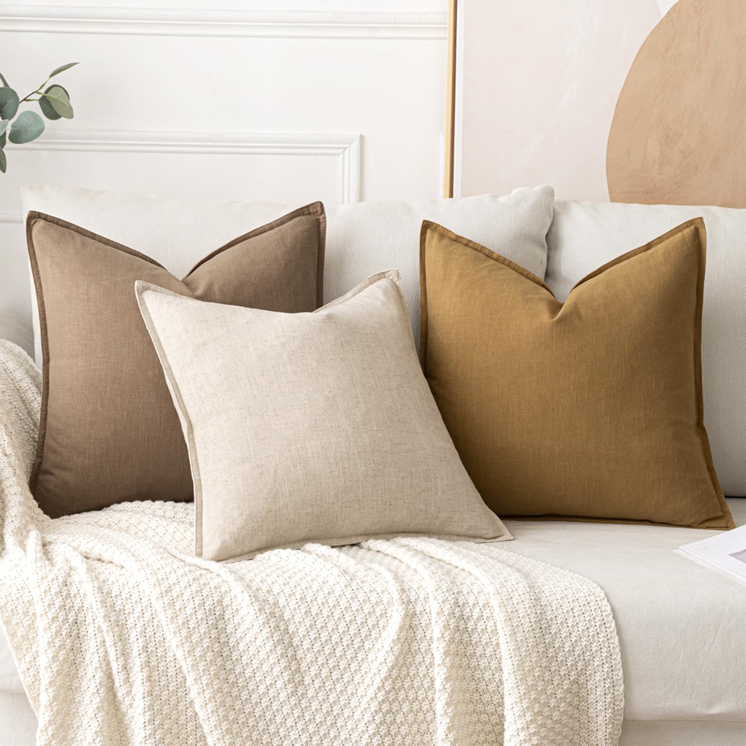 MIULEE euro sham hidden zipper back for clean lines and easy insert