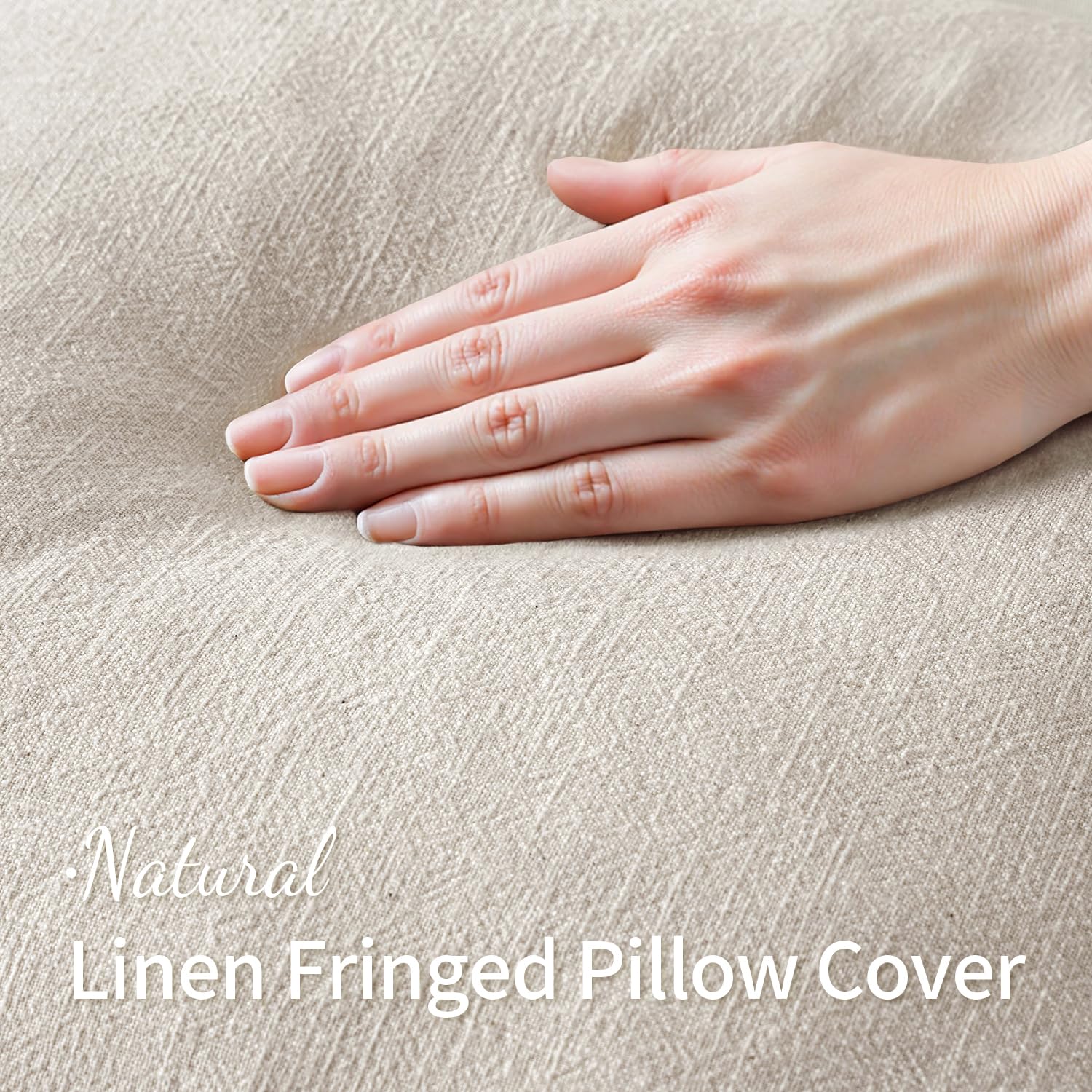 MIULEE linen pillow cover with stone-washed texture for rustic charm