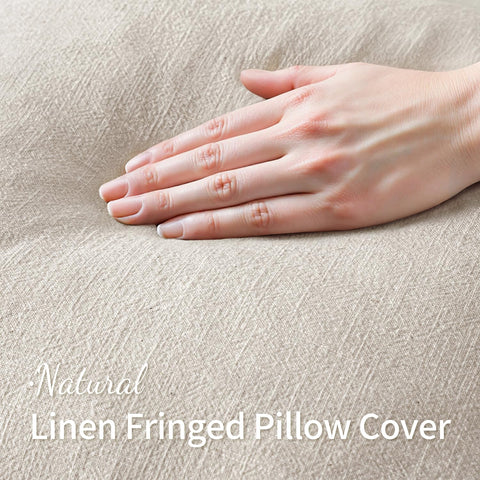 MIULEE linen pillow cover with stone-washed texture for rustic charm