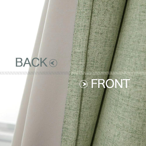 MIULEE thermal-insulated curtains in sage green for energy efficiency