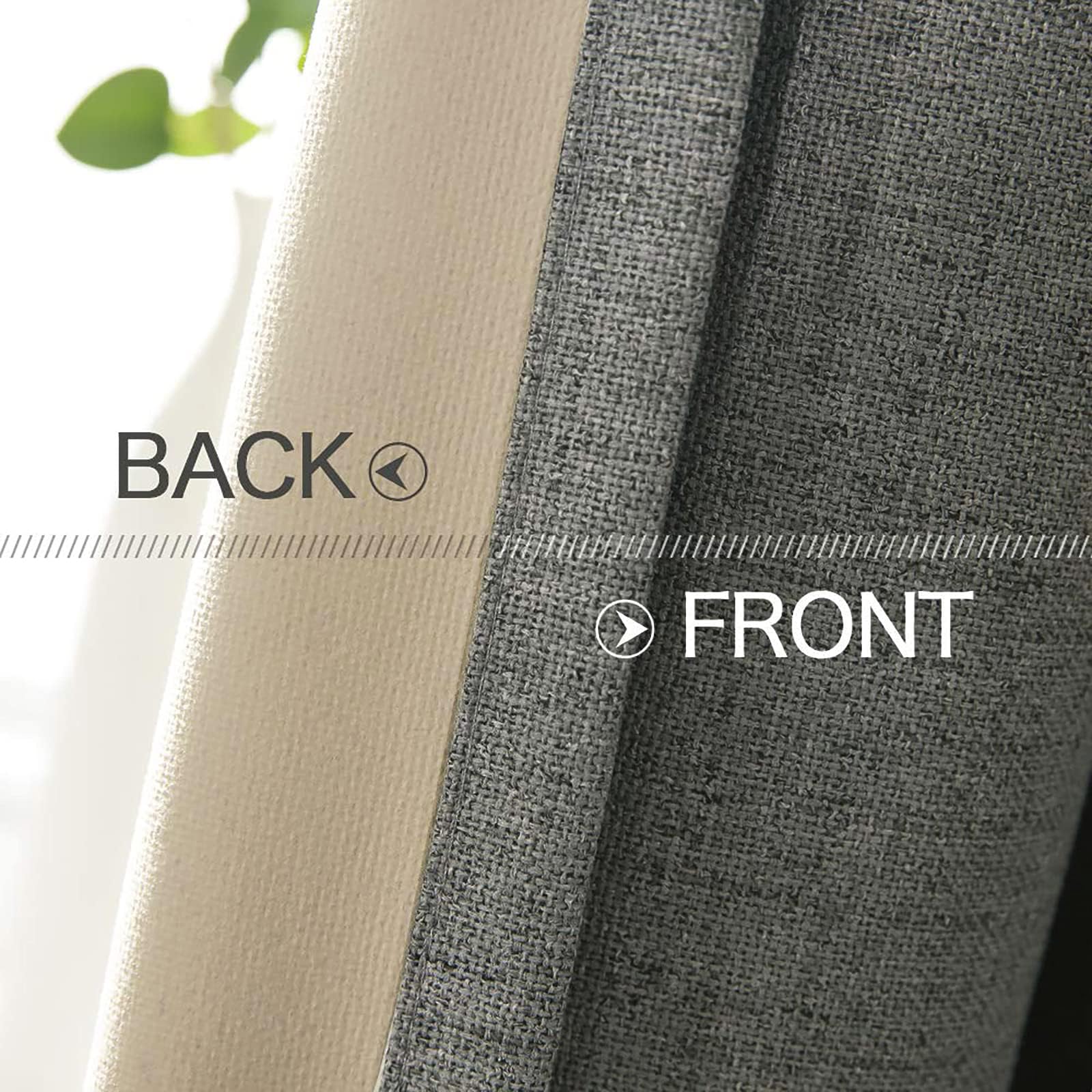 MIULEE linen drapes offer a calm, sound-dampened ambiance.