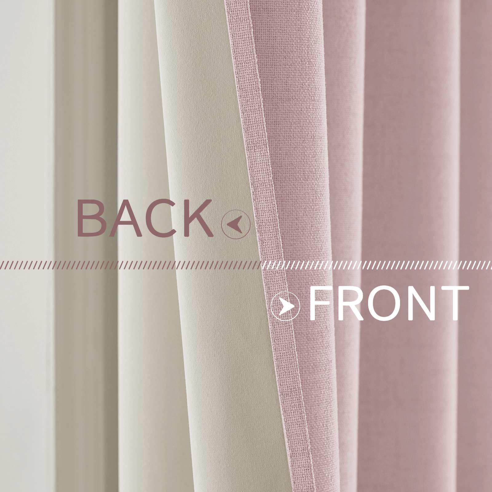 MIULEE living room pink curtains enhance privacy while complementing decor.
