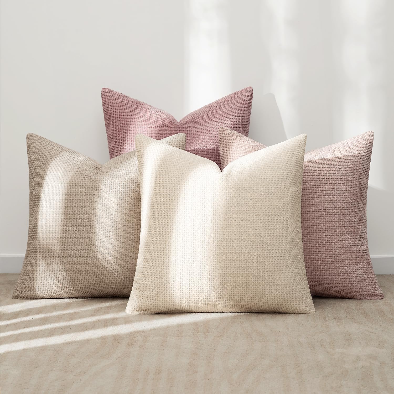 MIULEE living room decor chenille pillow cover enhances cozy spaces.