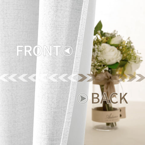 MIULEE living room decor setup featuring white luxurious curtains.
